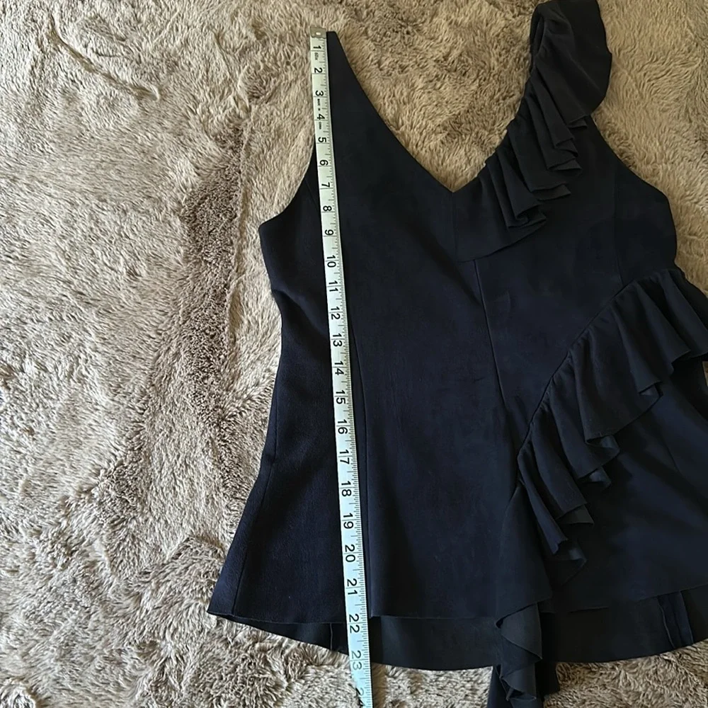 DROMe Suede Ruffle Top - Picture 9 of 15